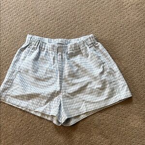 Blue Checkered Women's Shorts